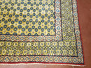 5x7 Authentic Handmade Rug Star Of David Wool Rug Green Rug Gold Rug 4x6 Rug