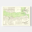 Vintage Map of Bradenton, Florida 1940