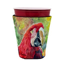 Bird - Parrot Red Cup Hugger Sleeve for 16–22 oz Party Cups, Insulated Foam Drink Holder for Iced Coffee, Tailgate & BBQ Reusable