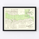 Vintage Map of Bradenton, Florida 1940