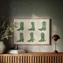 Cowboy Boots Wall Art – Western Country Aesthetic Print