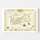 Vintage Map of Key West, Florida 1940