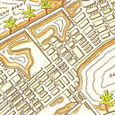 Vintage Map of Key West, Florida 1940