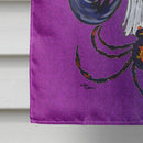 Fleur de lis Ghost Bat Spider Halloween House Flag 28x40 Porch Sleeve Pole Decorative Outside Yard Banner Artwork Wall Hanging, Polyester