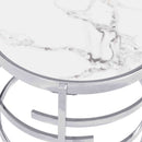 Elegant Round Table With Sintered Stone Top & Sturdy Metal Frame by Unique Piece Furniture