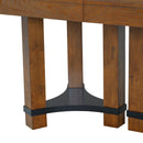 Topmax - 7 Piece Rustic Extendable Dining Table Set With Removable Leaf, 2 Arm Chairs And 4 Armless Chairs by HouseOfZazla