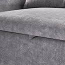 55.1" Pull Out Sleep Sofa Bed Loveseats Sofa Couch with Adjustable Backrest, Storage Pockets, 2 Soft Pillows, USB Ports for Living Room, Bedroom, Apartment, Office,Grey