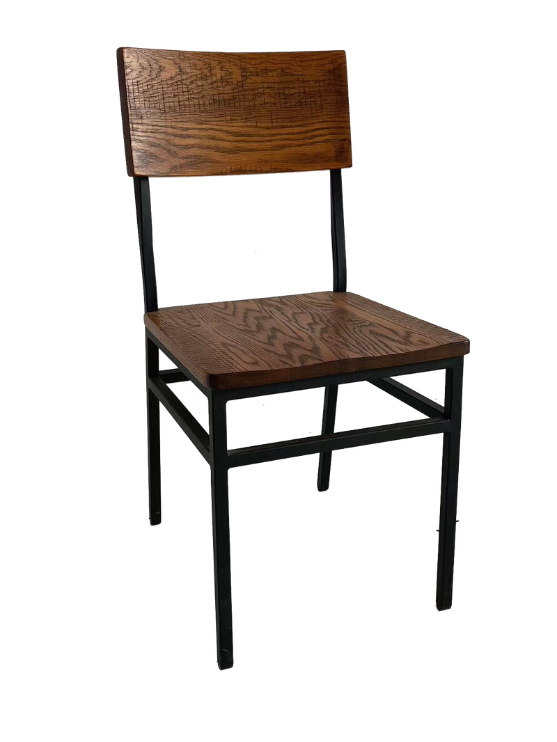 Set of 2 Assembled Commercial-Grade Farmhouse Style Dining Chairs, photo 4 of 6