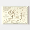Vintage Map of the Siege of Savannah, 1794