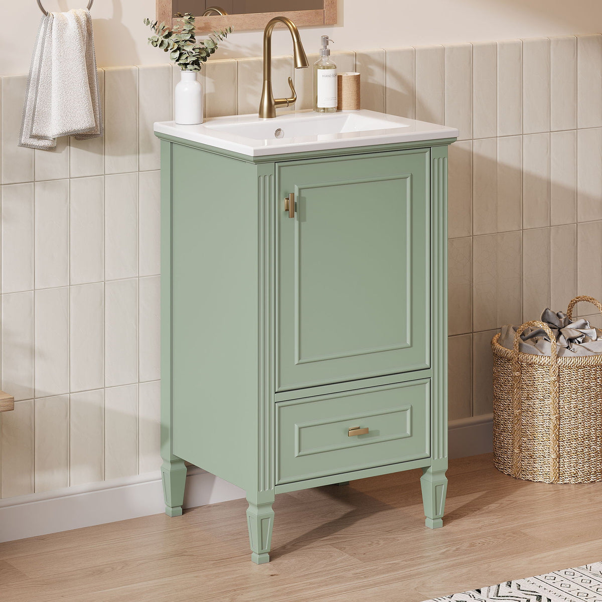 Retro Bathroom Vanity With Sink, photo 25 of 40