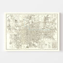Vintage Map of Atlanta, Georgia 1947