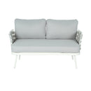 Mariano Steel 4-Pieces Conversation Set, Off White & Grey by HouseOfZazla