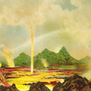 Vintage Map of Burning Lake of Kilauea, 1884
