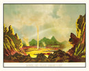 Vintage Map of Burning Lake of Kilauea, 1884