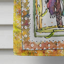 Palm Tree House Flag 28x40 Porch Sleeve Pole Decorative Outside Yard Banner Artwork Wall Hanging, Polyester