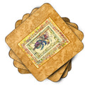 Palm Tree Foam Coasters Set of 4 Cup Coasters for Indoor Outdoor, Tabletop Protection, Anti Slip, Mouse pad Material