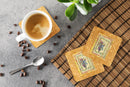 Palm Tree Foam Coasters Set of 4 Cup Coasters for Indoor Outdoor, Tabletop Protection, Anti Slip, Mouse pad Material