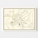 Vintage Map of Honolulu, Hawaii 1893