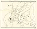 Vintage Map of Honolulu, Hawaii 1893