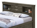 Traditional Style Bookcase Storage Bed