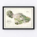 Vintage Map of Maui, 1903