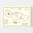 Vintage Map of Maui, 1924
