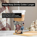 Sea Shells Red Cup Hugger Sleeve for 16–22 oz Party Cups, Insulated Foam Drink Holder for Iced Coffee, Tailgate & BBQ Reusable