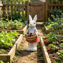 Charming Hand-Painted Rabbit Garden Statue