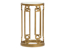 Lorena - Round Accent Table - Burnished Brass by Unique Piece Furniture