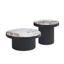 Set of 2 Coffee Tables with Sintered Stone Tabletops