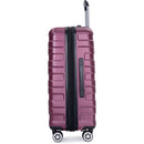 3 Piece Luggage Sets PC Lightweight & Durable Expandable Suitcase with Two Hooks, Double Spinner Wheels, TSA Lock, (21/25/29) Wine Red