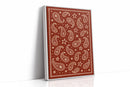 Vintage Red Bandana Star Paisley Print