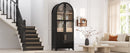 K&K 71" Tall Arched Kitchen Pantry Cabinet