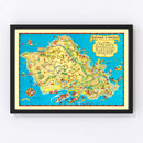 Vintage Map of Oahu, 1931