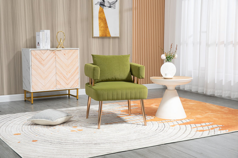 Accent Chair, leisure single chair with Golden feet