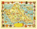 Vintage Map of Oahu, 1933
