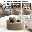 Round Sofa Bed with Memory Foam Sectional Couch for Living Room by HouseOfZazla