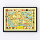 Vintage Map of Oahu, 1933