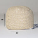 Semi Rounded Pouf, Cable Knitted, Perfect Seating by HouseOfZazla