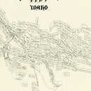 Vintage Map of Buffalo Hump Camp, 1899