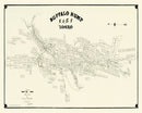 Vintage Map of Buffalo Hump Camp, 1899