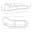 Daria - Sofa Sectional With Pillows, 2 Piece Design by HouseOfZazla