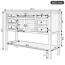 44.5" Modern Console Table Sofa Table for Living Room with 7 Drawers, 1 Cabinet and 1 Shelf
