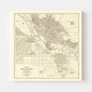 Vintage Map of Boise, Idaho 1912
