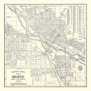 Vintage Map of Boise, Idaho 1920