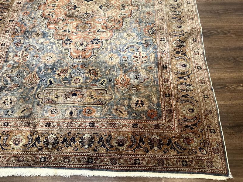 Silk Turkish Kayseri Rug 5x7, Light Blue