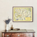 Vintage Map of Sun Valley Ski Trail, 1937