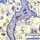 Vintage Map of Lake Pend O'Reille, 1944