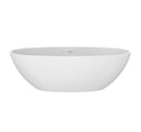 70.87 Inch Freestanding Solid Surface Soaking Bathtub