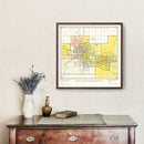 Vintage Map of South Bend, Indiana 1924